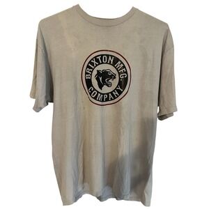 Brixton MFG company Shirt XL Grey Solid Standard Fit Casual Graphic BRXTN Cougar